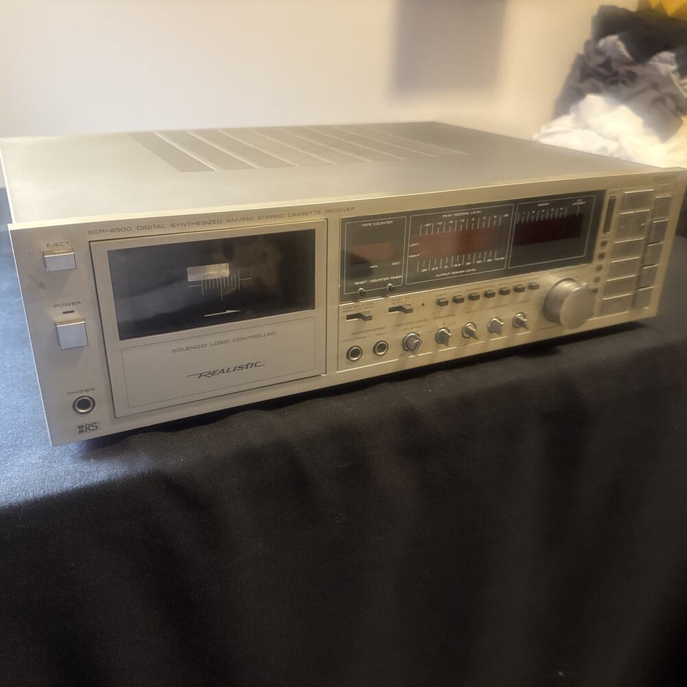 VTG Realistic SCR-4500 AM/FM Stereo Cassette Tape Deck Receiver Amplifier